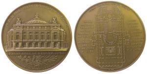 Paris - Erinnerung auf die Einweihung der Nationalen Musikakademie im Jahr 1875 - o.J. - Medaille  vz-stgl