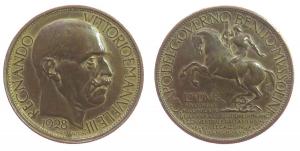 Vittorio Emanuele III (1900-1943) - auf die Mailänder Ausstellung - 1928 - Medaille zu 2 Lire  ss+