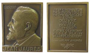 Jaurés Jean (1859-1914) - französischer Historiker und Politiker - o.J. - Plakette  vz
