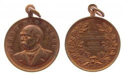 Bismarck (1915-1898) - auf seinen Tod - o.J. - tragbare Medaille  vz
