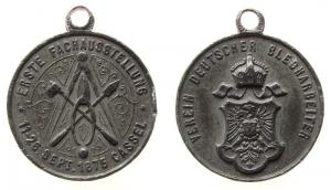 Kassel - erste Fachausstellung Deutscher Blecharbeiter - 1875 - tragbare Medaille  ss