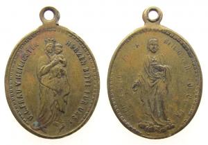 Heilige Jungfrau Maria mit dem Jesuskind - Jesus - o.J. - tragbare Medaille  ss