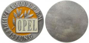 Opel - 100000 KM Fahrleistung - o.J. - Medaille  ss-vz