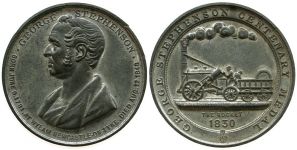 Georg Stephenson (1781-1848) - 1881 - Medaille  ss-vz
