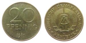 DDR - 1981 - 20 Pfennig  vz-stgl