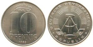 DDR - 1980 - 10 Pfennig  stgl