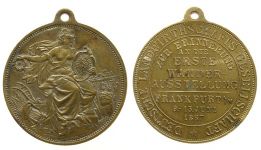 Erste Wanderausstellung der Deutschen Landwirtschaftsgesellschaft - 1887 - tragbare Medaille  vz