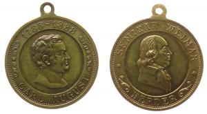 Carl August (1775-1828) - Seminar Weimar - o.J. - tragbare Medaille  vz+