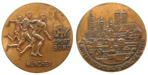 München - 1. Internationaler Volkslauf - 1966 - Medaille  ss