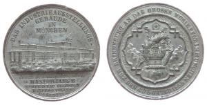 Maximilian II. Joseph (1848-1864) - auf das große Musikfest in München - 1855 - Medaille  fast vz
