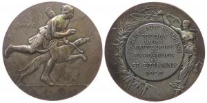 St. Etienne - auf die Hundeausstellung - 1927 - Medaille  ss+