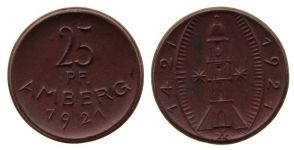 Amberg 25 Pfennig - 1921 - 25 Pfennig  unc