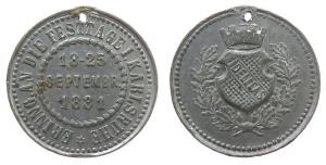 Karlsruhe - Erinnerung an die Festtage 18.-25. September 1881 - 1881 - Medaille  ss