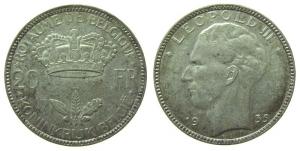 Belgien - Belgium - 1935 - 20 Francs  ss-vz