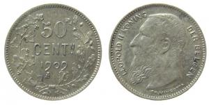 Belgien - Belgium - 1909 - 50 Centimes  ss+