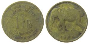 Belgisch Kongo - Belg. Congo - 1944 - 1 Franc  s-ss