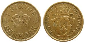 Dänemark - Denmark - 1926 - 1 Krone  ss