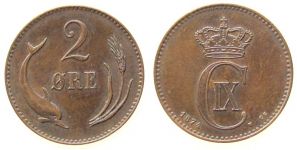 Dänemark - Denmark - 1874 - 2 Öre  ss-vz