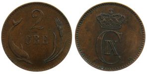 Dänemark - Denmark - 1883 - 2 Öre  ss