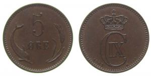 Dänemark - Denmark - 1902 - 5 Öre  vz