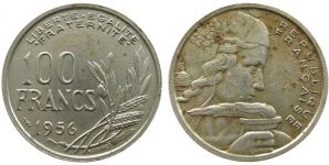 Frankreich - France - 1956 - 100 Francs  ss