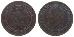Frankreich - France - 1864 - 10 Centimes  ss