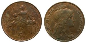 Frankreich - France - 1899 - 10 Centimes  ss+