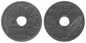 Frankreich - France - 1941 - 20 Centimes  unc