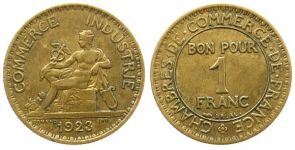 Frankreich - France - 1923 - 1 Franc  vz