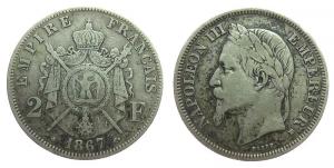 Frankreich - France - 1867 - 2 Francs  ss
