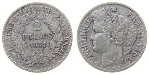 Frankreich - France - 1871 - 2 Francs  ss