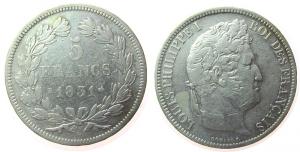 Frankreich - France - 1831 - 5 Francs  fast ss