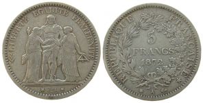 Frankreich - France - 1872 - 5 Francs  ss