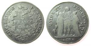 Frankreich - France - 1799-1804 An 8 - 5 Francs  fast ss