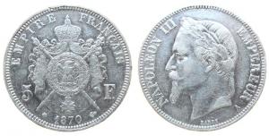 Frankreich - France - 1870 - 5 Francs  ss