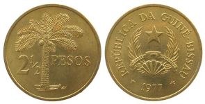 Guinea Bissau - 1977 - 2 1/2 Peso  vz-unc