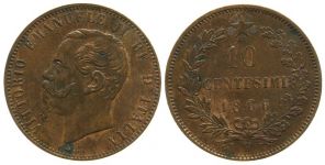 Italien - Italy - 1866 - 10 Centesimi  vz