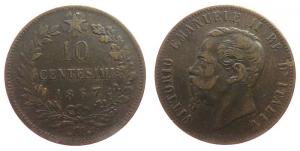 Italien - Italy - 1867 - 10 Centisimi  ss