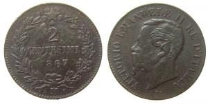 Italien - Italy - 1867 - 2 Centisimi  fast ss