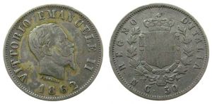 Italien - Italy - 1862 - 50 Centesimi  ss-