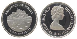 Jersey - 1977 - 25 Pence  pp