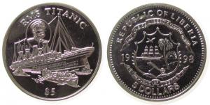 Liberia - 1998 - 5 Dollar  unc