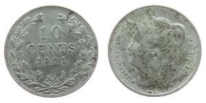 Niederlande - Netherlands - 1901 - 10 Cents  unc