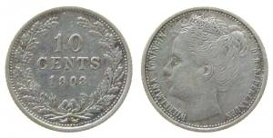 Niederlande - Netherlands - 1903 - 10 Cents  ss