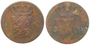 Niederlande - Netherlands - 1854 - 1/2 Cent  fast ss
