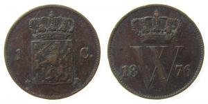 Niederlande - Netherlands - 1876 - 1 Cent  ss