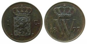 Niederlande - Netherlands - 1877 - 1 Cent  vz+
