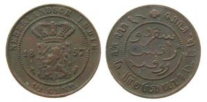 Niederl. Indien - Netherlands India - 1857 - 1/2 Cent  ss+