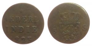 Niederl. Indien - Netherlands India - 1823 - 1/2 Duit  fast ss