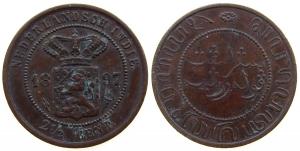 Niederl. Indien - Netherlands India - 1897 - 2 1/2 Cent  ss+